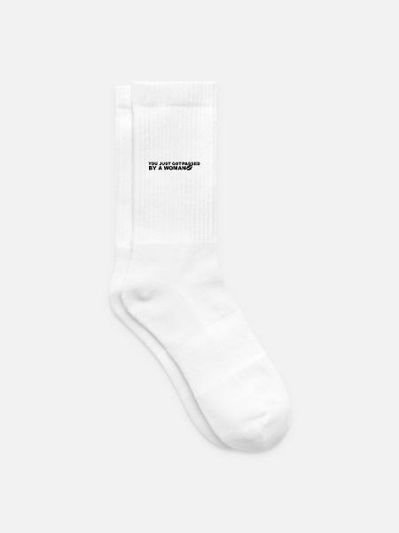 Auto-Aufkleber - Tennissocken - Weiß