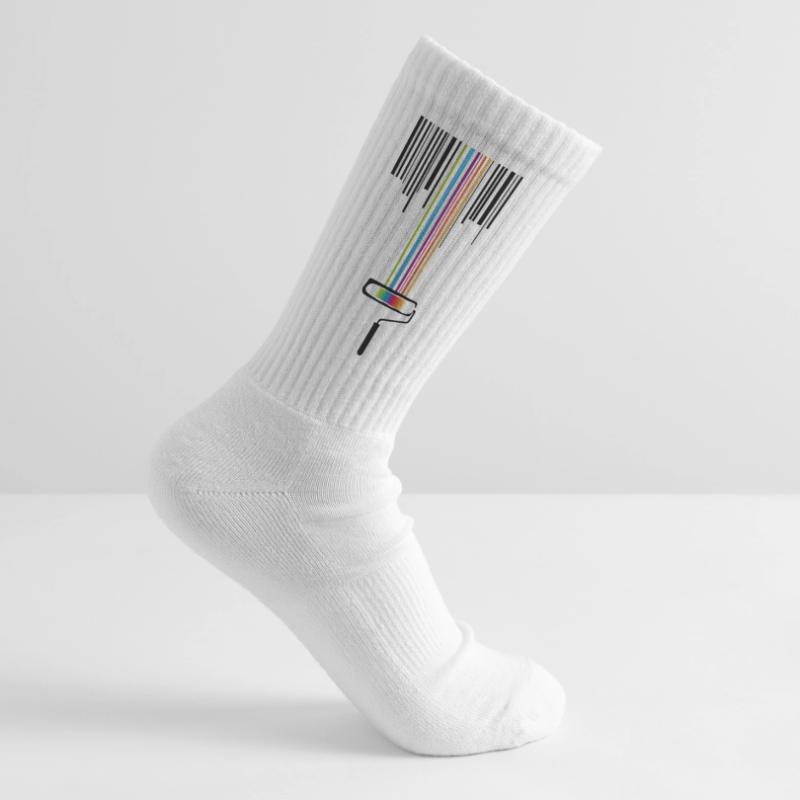 Farbrolle mit Strichcode Tennissocken