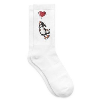 Bouvier bernois avec le coeur - Chaussettes de tennis - blanc - Droite
