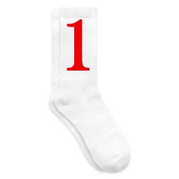1. 1 AN. 1er ANNIVERSAIRE. ANNIVERSAIRE 1 AN - Chaussettes de tennis - blanc - Droite