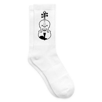 Geige Cartoon-Stil - Tennissocken - Weiß - Rechts