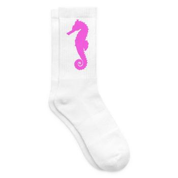 Seepferdchen pink - Tennissocken - Weiß - Rechts