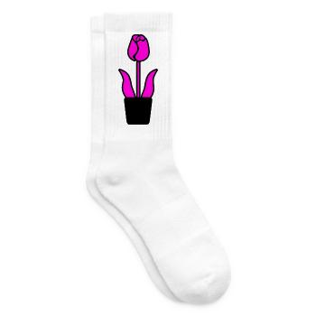 Blume - Tennissocken - Weiß - Rechts
