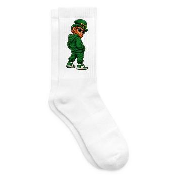 Gangster Leprechaun im Streetwear Look - Tennissocken - Weiß - Rechts