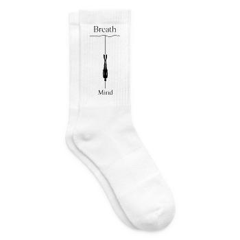 Breath and Mind Freediving - Tennissocken - Weiß - Rechts