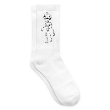 Kabocha-Albtraum – Schwarz - Tennissocken - Weiß - Rechts