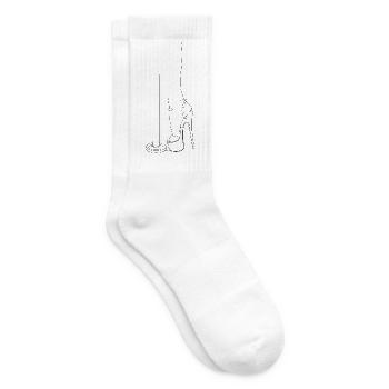 Stiletto-Silhouette Noir - Tennissocken - Weiß - Rechts
