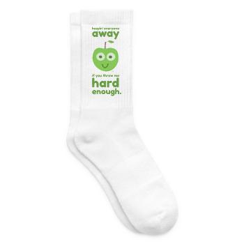 one apple a day. drôlig. - Tennissocken - Weiß - Rechts