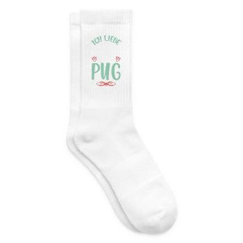 I love my pug with wings - Tennis socks - white - Right