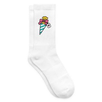 Schultüte mit Herz-Anhänger - Tennissocken - Weiß - Rechts