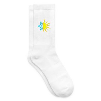 Logo d’isolation froid chaleur neige soleil - Chaussettes de tennis - blanc - Droite