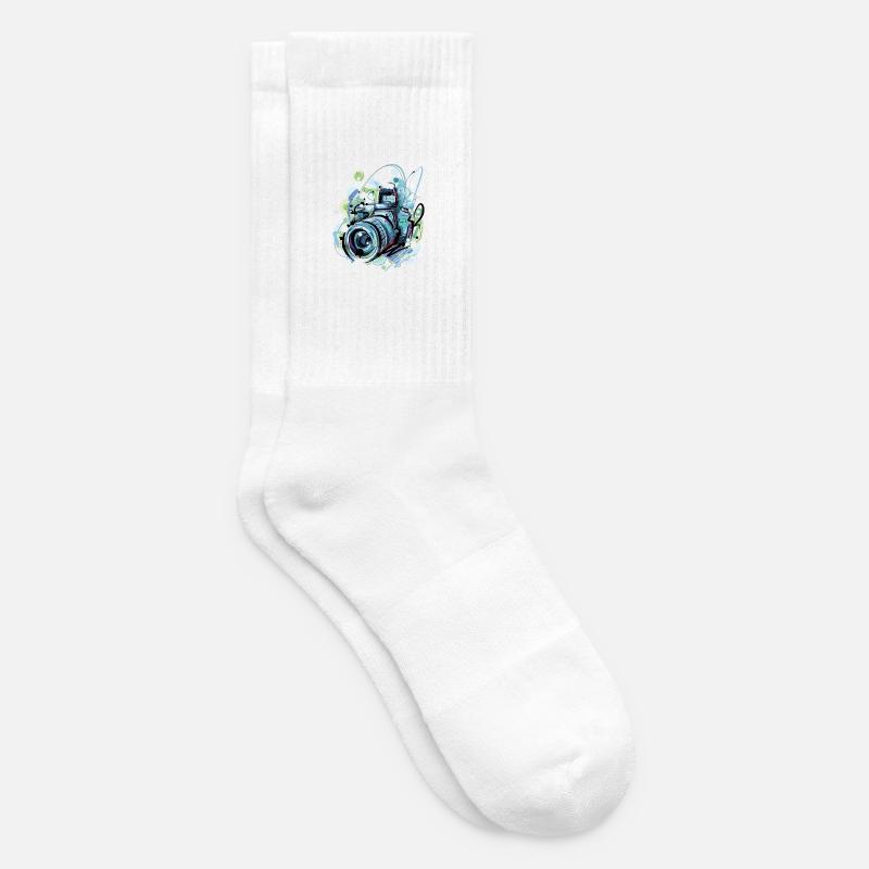 Caméra en éclats urbains - Chaussettes de tennis - blanc