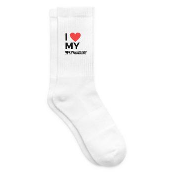 J’adore trop réfléchir - Chaussettes de tennis - blanc - Droite