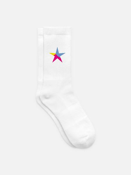 STERN. STERNE. STERN. FEST. JAHRESTAG. WEIHNACHTEN - Tennissocken - Weiß