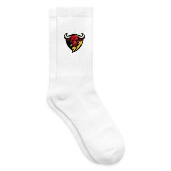 Roter Bullenblitz Schild - Tennissocken - Weiß - Rechts