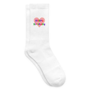 JAHRESTAG. ALLES GUTE ZUM GEBURTSTAG. ALLES GUTE ZUM GEBURTSTAG. - Tennissocken - Weiß - Rechts