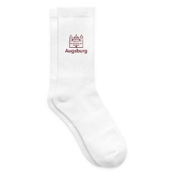 Augsburg Skyline Schlosslinie - Tennissocken - Weiß - Rechts
