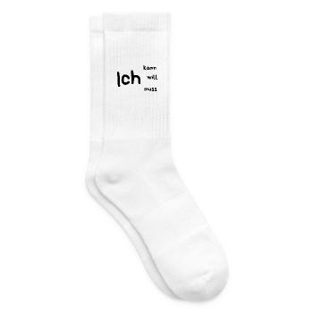 Ich... kann, will, muss - Tennissocken - Weiß - Rechts
