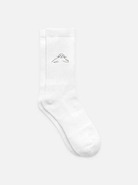 Seehund Seehunde Robbe Robben Tiere - Tennissocken - Weiß