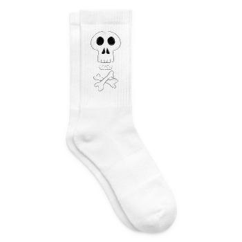 Herr Skull - Tennissocken - Weiß - Rechts