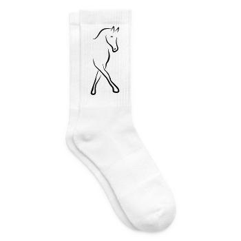 2541614 13004536 dressage horse - Tennis socks - white - Right