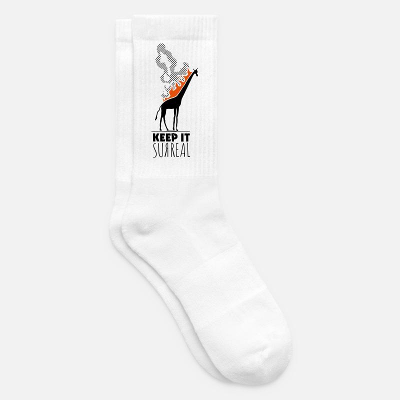 Surreale Giraffe – Keep it Surreal für Kunstfans - Tennissocken - Weiß