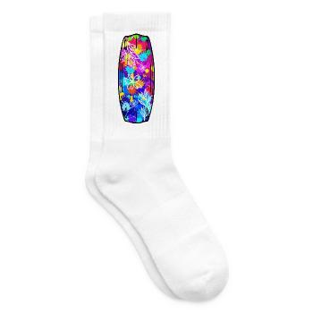 Planche de surf, Sports nautiques, Wakeboard, Surf, Ski nautique - Chaussettes de tennis - blanc - Droite