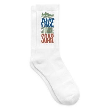 Pace Stumble Soar – Motiviertes Rennen - Tennissocken - Weiß - Rechts