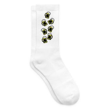 Toasting beer Drinking - Tennis socks - white - Right