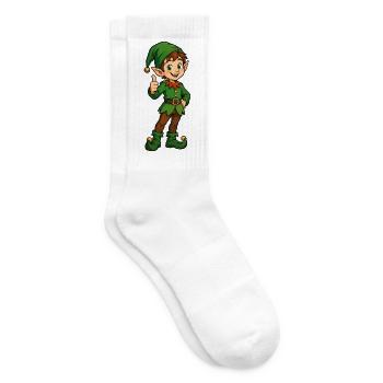 Grüner Elf Zipfelmütze - Tennissocken - Weiß - Rechts