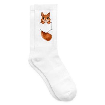 Entzückendes Eichhörnchen-Taschentier - Tennissocken - Weiß - Rechts