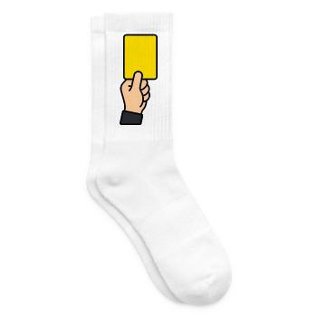 Gelbe Karte Schiedsrichter Fussball Spruch Shirt - Tennissocken - Weiß - Rechts