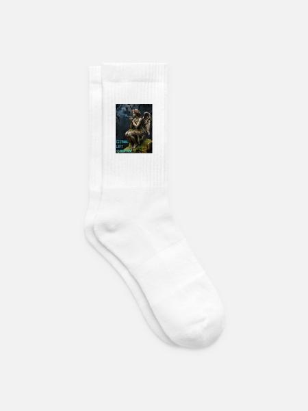 Rauchender Engel - Tennissocken - Weiß