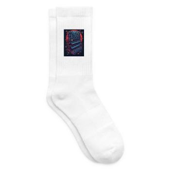 Appareil de musique électronique futuriste - Chaussettes de tennis - blanc - Droite