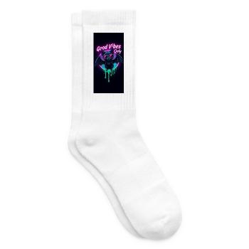Chauve-souris néon - Chaussettes de tennis - blanc - Droite