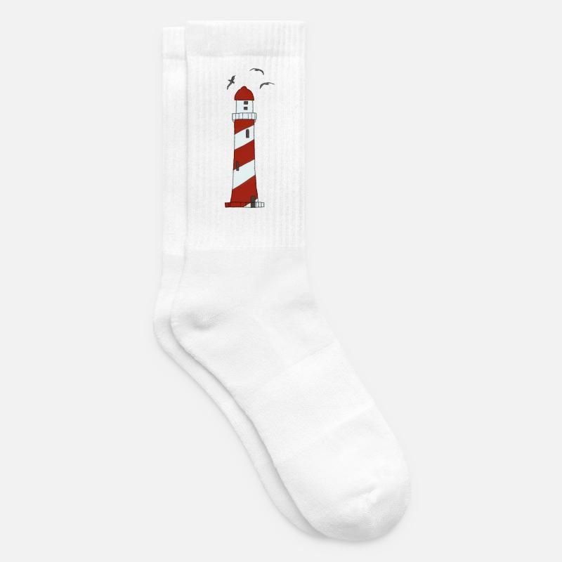 Leuchtturm - Tennissocken - Weiß
