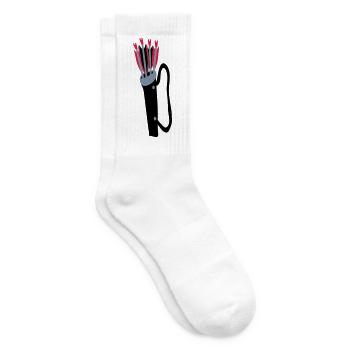 Archery quiver and arrows design by Patjila - Tennis socks - white - Right
