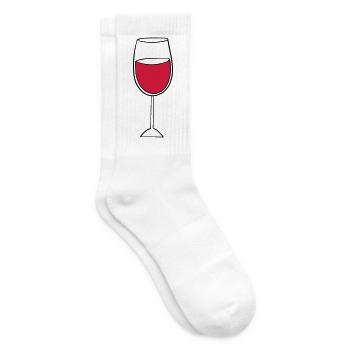 weinglas - Tennissocken - Weiß - Rechts