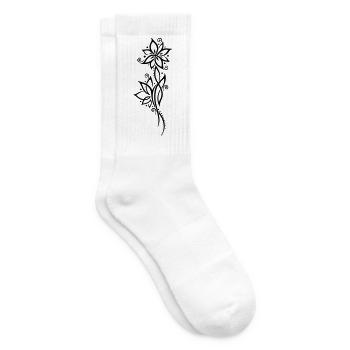 Lotus Lotusblüte Lotusblume Yoga - Tennissocken - Weiß - Rechts