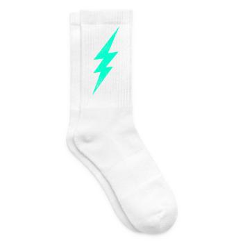 Electric flash graphic on trendy H interior - Tennis socks - white - Right