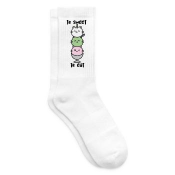 Katzen-Turm Eiscreme Stack - Tennis socks - white - Right