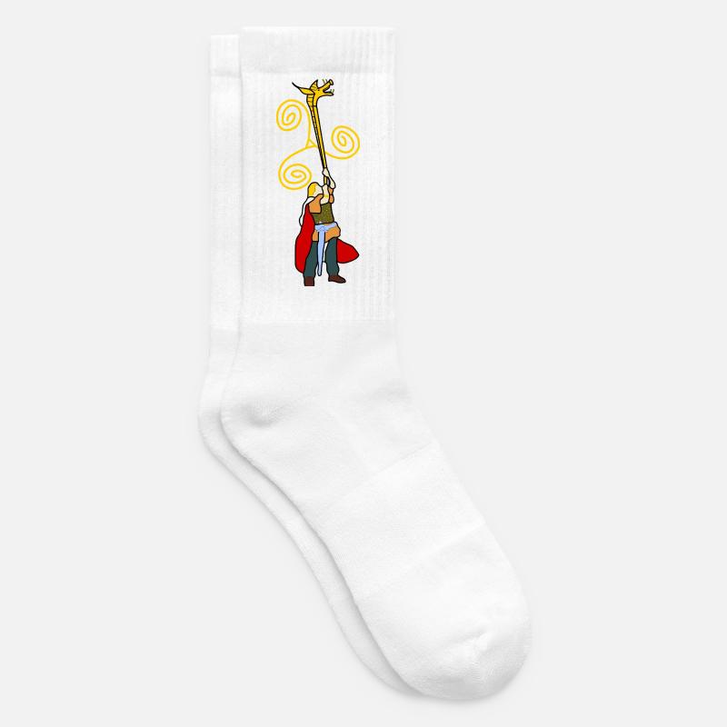 Gallic warrior at Carnyx - Tennis socks - white