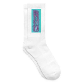 R! D!CULE (Blue & Purple) - Tennis socks - white - Right