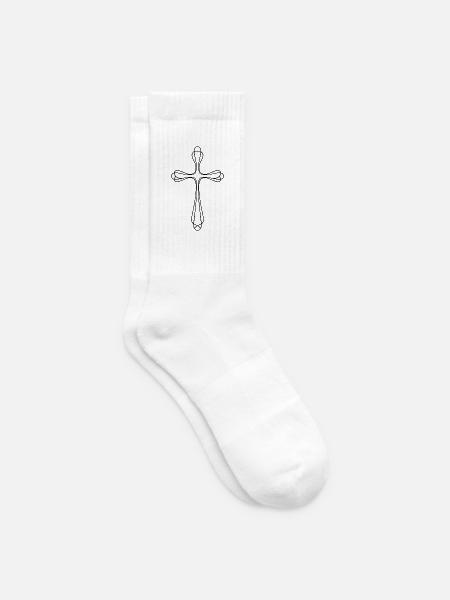 kreuz - Tennissocken - Weiß