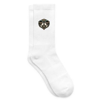 Reflective Art Deco Mask Illustration - Tennis socks - white - Right