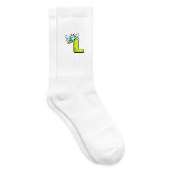 L for Dragonfly - Tennis socks - white - Right