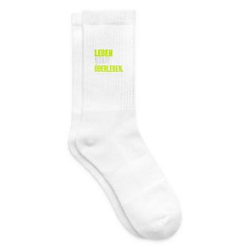 Leben statt Überleben – Johannes 10,10 - Tennissocken - Weiß - Rechts