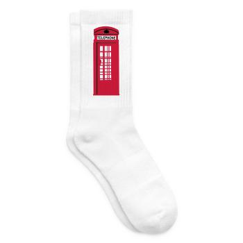 Phone Box London - Tennissocken - Weiß - Rechts
