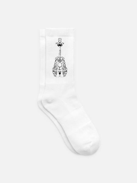 Gitarre Gitarrist Geschenkidee - Tennissocken - Weiß