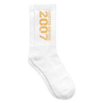 Édition Limitée 2007 18ème Cadeau d’Anniversaire - Chaussettes de tennis - blanc - Droite
